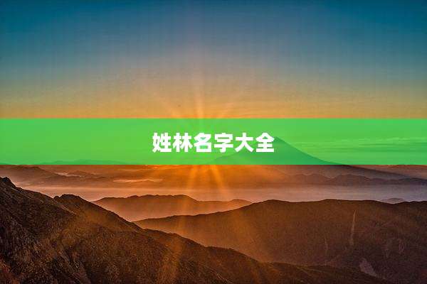 姓林名字大全