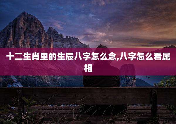十二生肖里的生辰八字怎么念,八字怎么看属相
