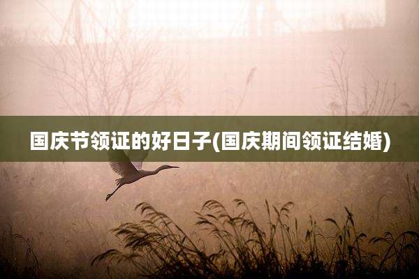 国庆节领证的好日子(国庆期间领证结婚)