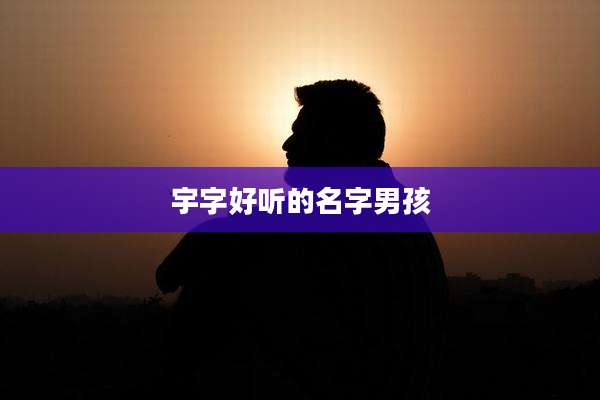 宇字好听的名字男孩