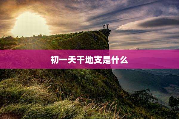 初一天干地支是什么