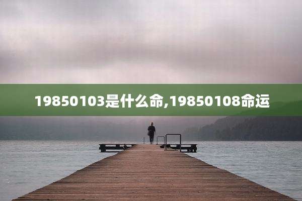 19850103是什么命,19850108命运