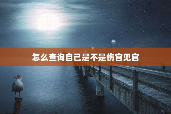 怎么查询自己是不是伤官见官
