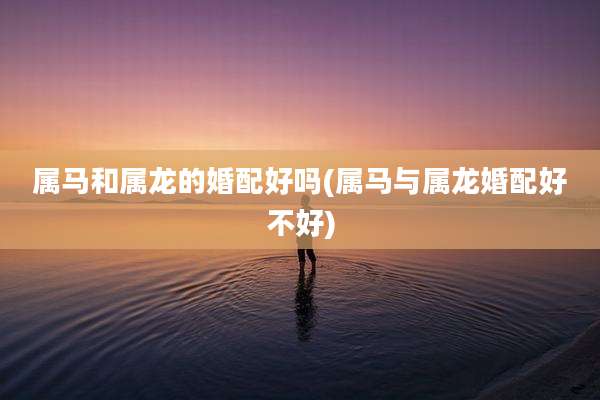 属马和属龙的婚配好吗(属马与属龙婚配好不好)