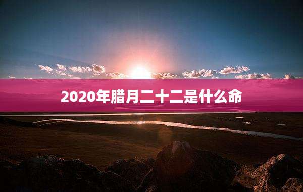2020年腊月二十二是什么命