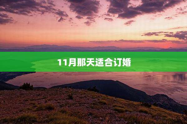 11月那天适合订婚
