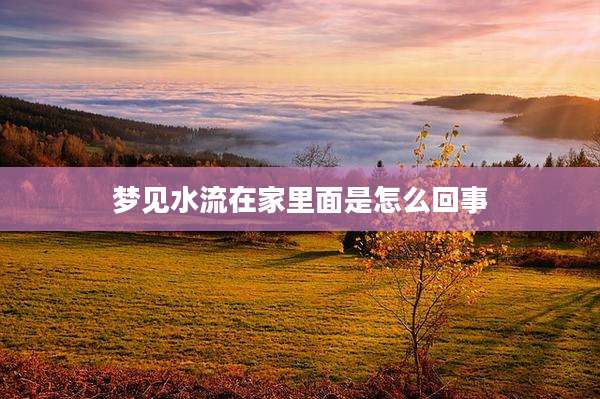 梦见水流在家里面是怎么回事