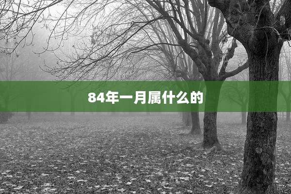 84年一月属什么的