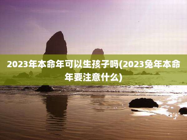 2023年本命年可以生孩子吗(2023兔年本命年要注意什么)