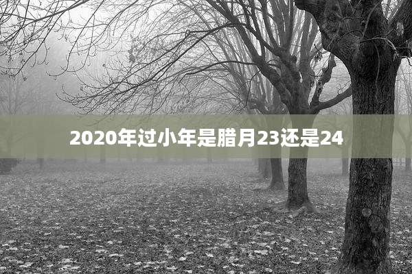 2020年过小年是腊月23还是24
