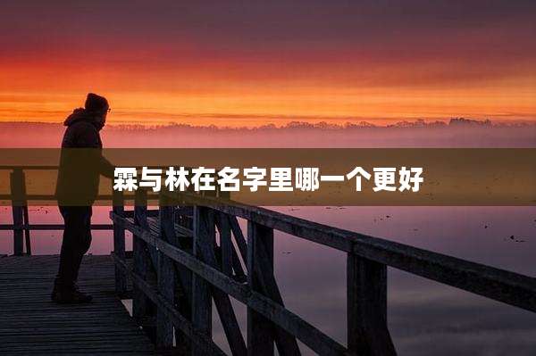 霖与林在名字里哪一个更好