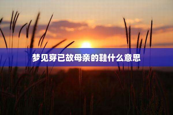 梦见穿已故母亲的鞋什么意思