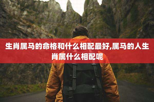 生肖属马的命格和什么相配最好,属马的人生肖属什么相配呢