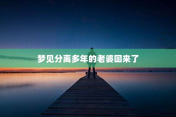 梦见分离多年的老婆回来了