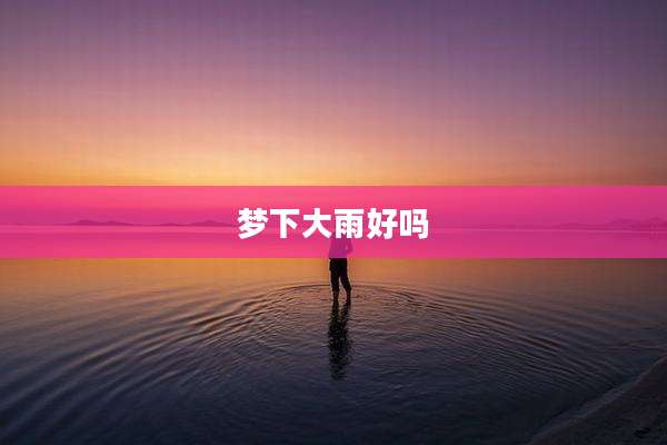 梦下大雨好吗