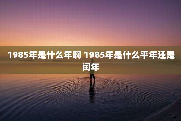 1985年是什么年啊 1985年是什么平年还是闰年