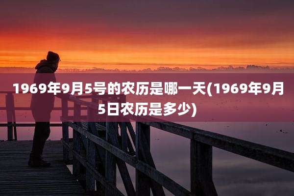 1969年9月5号的农历是哪一天(1969年9月5日农历是多少)