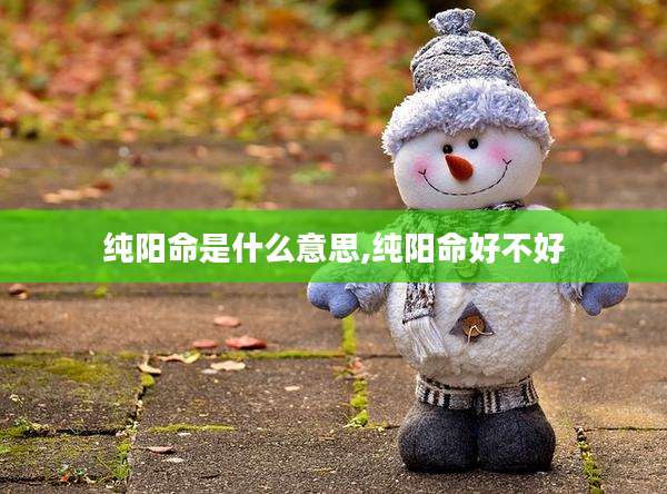 纯阳命是什么意思,纯阳命好不好