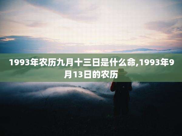 1993年农历九月十三日是什么命,1993年9月13日的农历