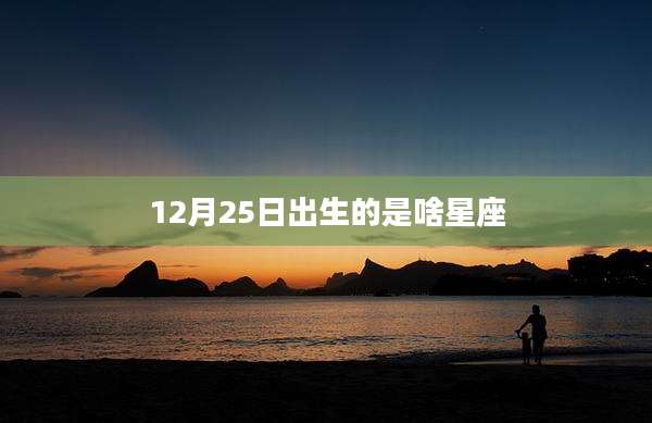 12月25日出生的是啥星座
