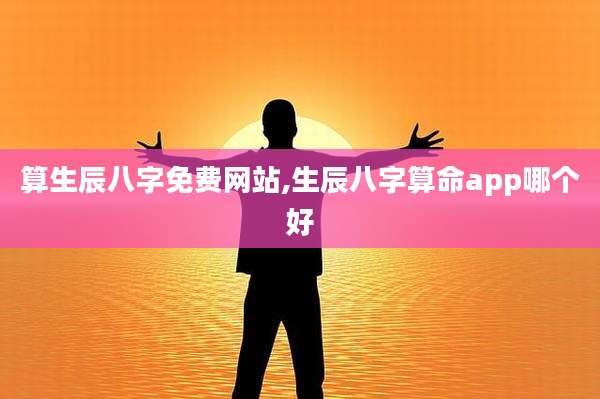 算生辰八字免费网站,生辰八字算命app哪个好