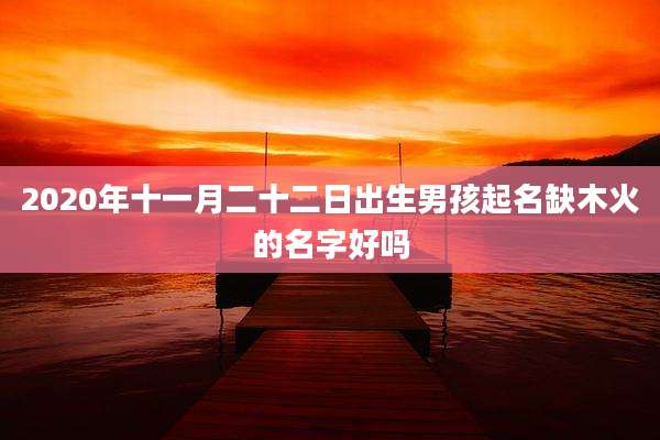 2020年十一月二十二日出生男孩起名缺木火的名字好吗