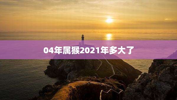 04年属猴2021年多大了