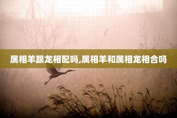 属相羊跟龙相配吗,属相羊和属相龙相合吗