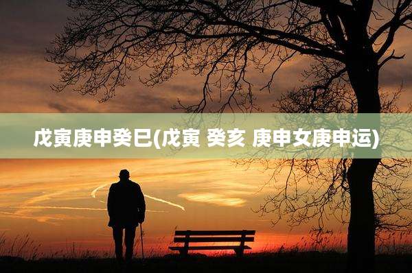 戊寅庚申癸巳(戊寅 癸亥 庚申女庚申运)