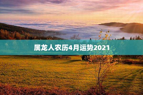 属龙人农历4月运势2021