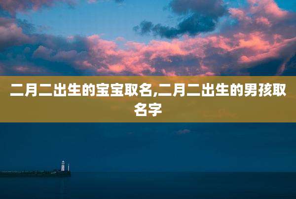 二月二出生的宝宝取名,二月二出生的男孩取名字
