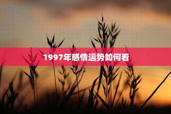 1997年感情运势如何看