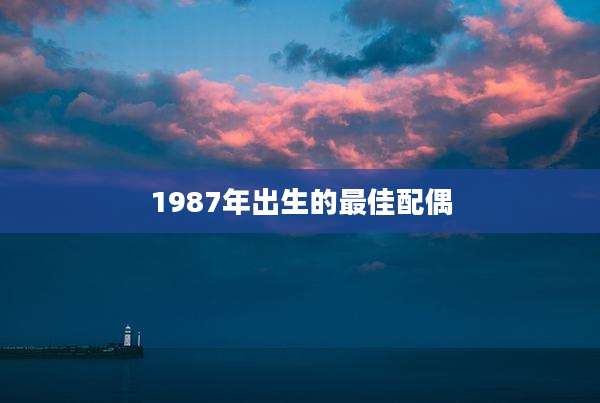 1987年出生的最佳配偶