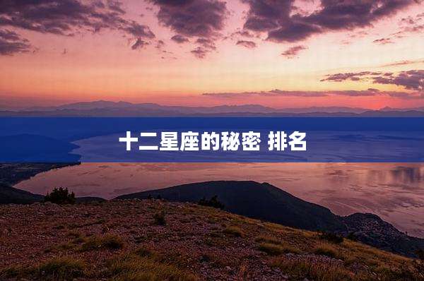 十二星座的秘密 排名