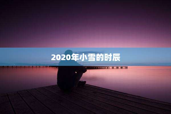 2020年小雪的时辰