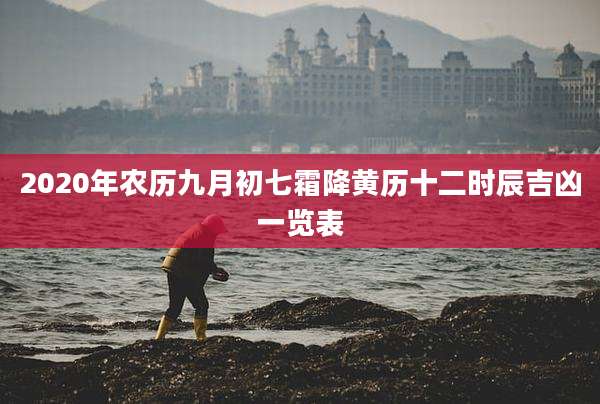 2020年农历九月初七霜降黄历十二时辰吉凶一览表