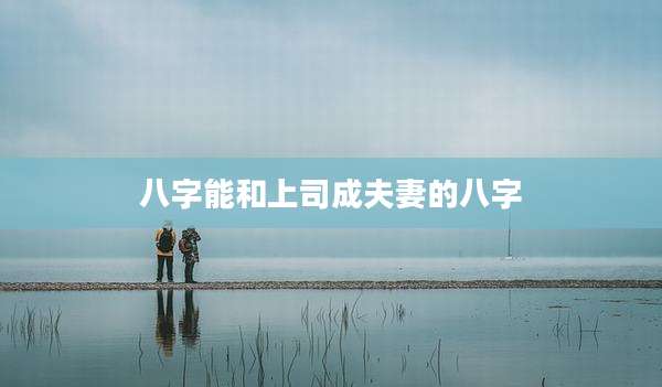 八字能和上司成夫妻的八字