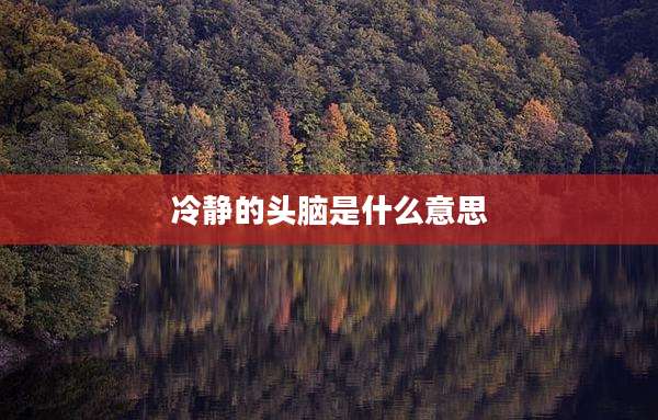 冷静的头脑是什么意思