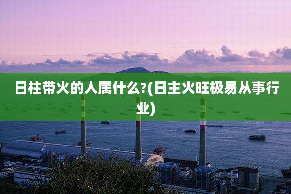 日柱带火的人属什么?(日主火旺极易从事行业)