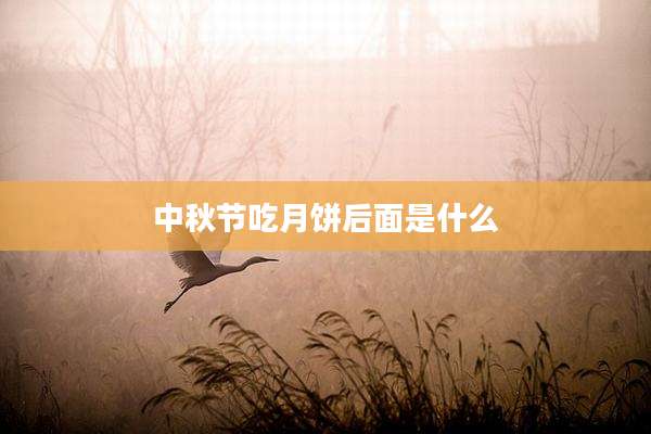 中秋节吃月饼后面是什么