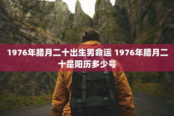 1976年腊月二十出生男命运 1976年腊月二十是阳历多少号