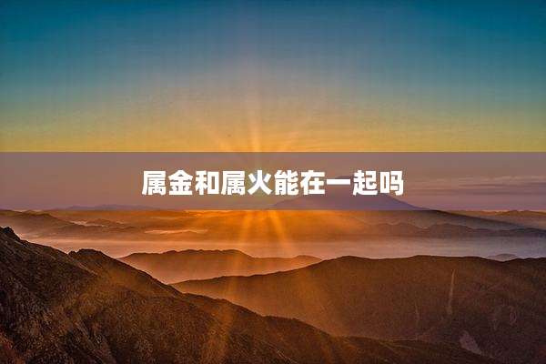 属金和属火能在一起吗