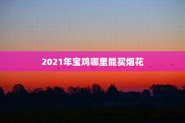 2021年宝鸡哪里能买烟花
