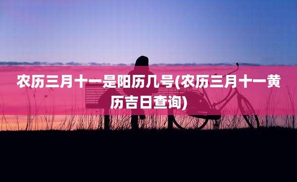农历三月十一是阳历几号(农历三月十一黄历吉日查询)