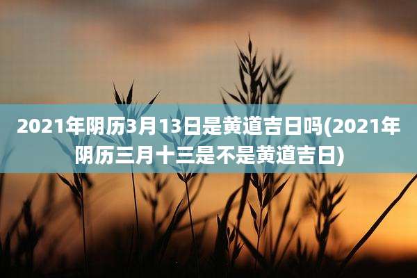2021年阴历3月13日是黄道吉日吗(2021年阴历三月十三是不是黄道吉日)