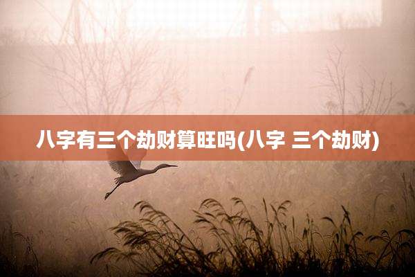 八字有三个劫财算旺吗(八字 三个劫财)