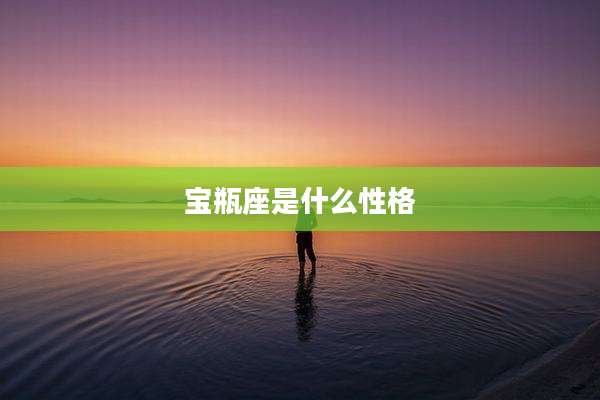 宝瓶座是什么性格