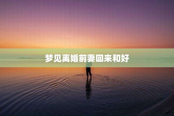 梦见离婚前妻回来和好