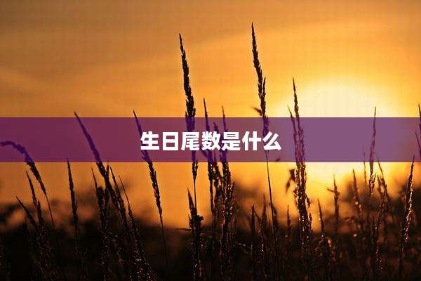 生日尾数是什么