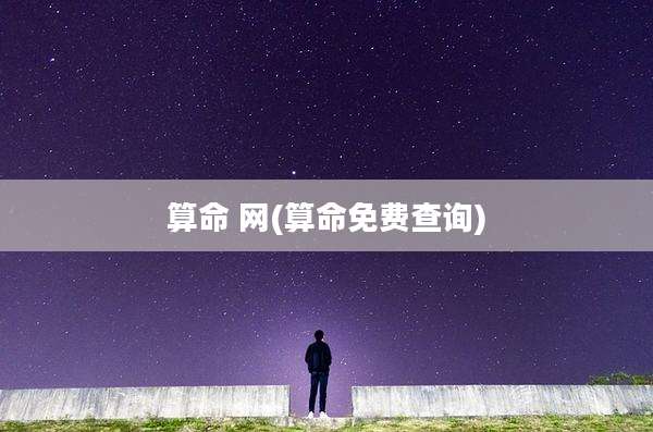 算命 网(算命免费查询)
